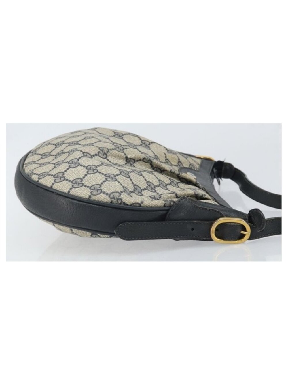 Authentic GUCCI GG Supreme Shoulder Bag PVC Navy Gold 41 02 058 - Picture 6 of 16